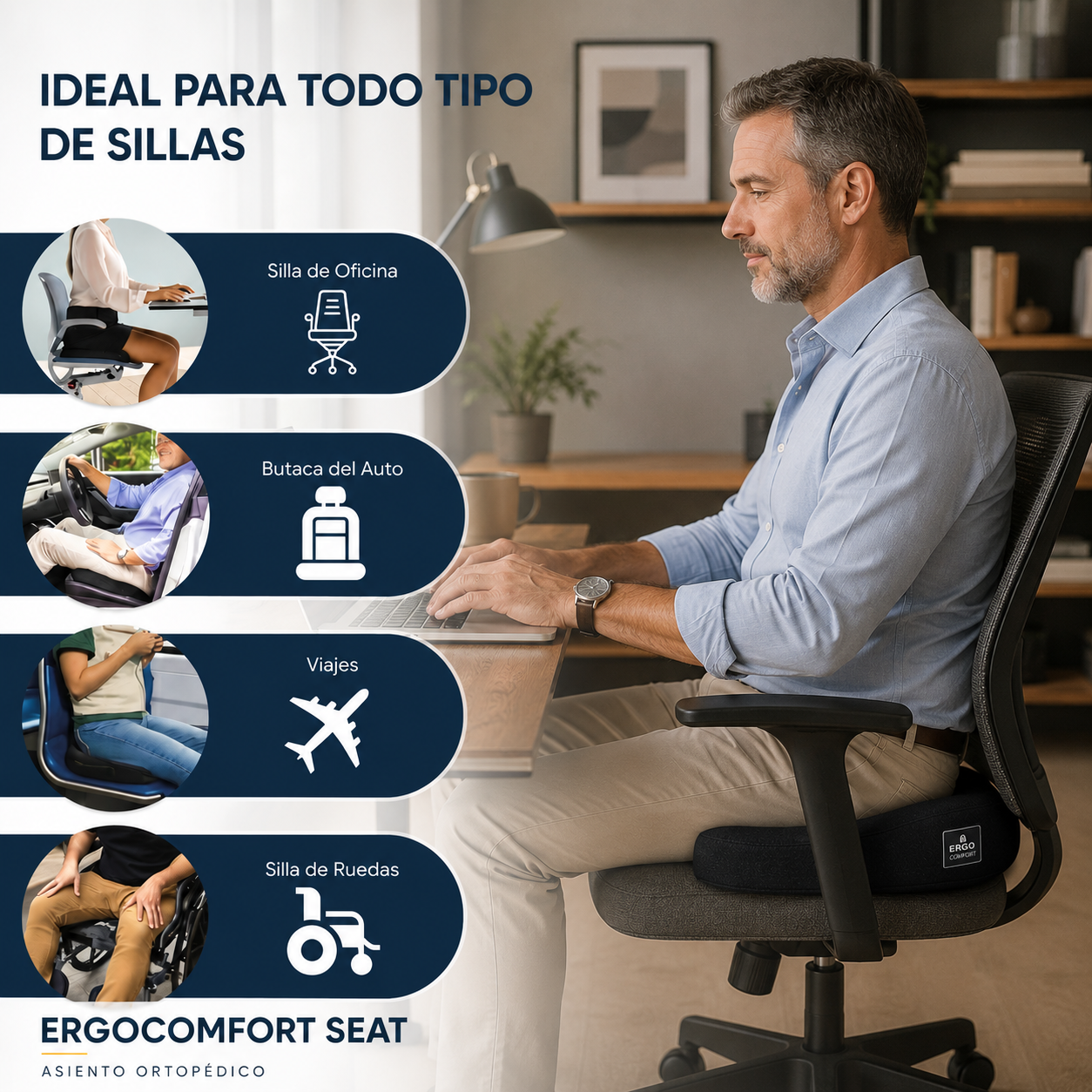 ErgoComfort Seat - Asiento Ortopedico