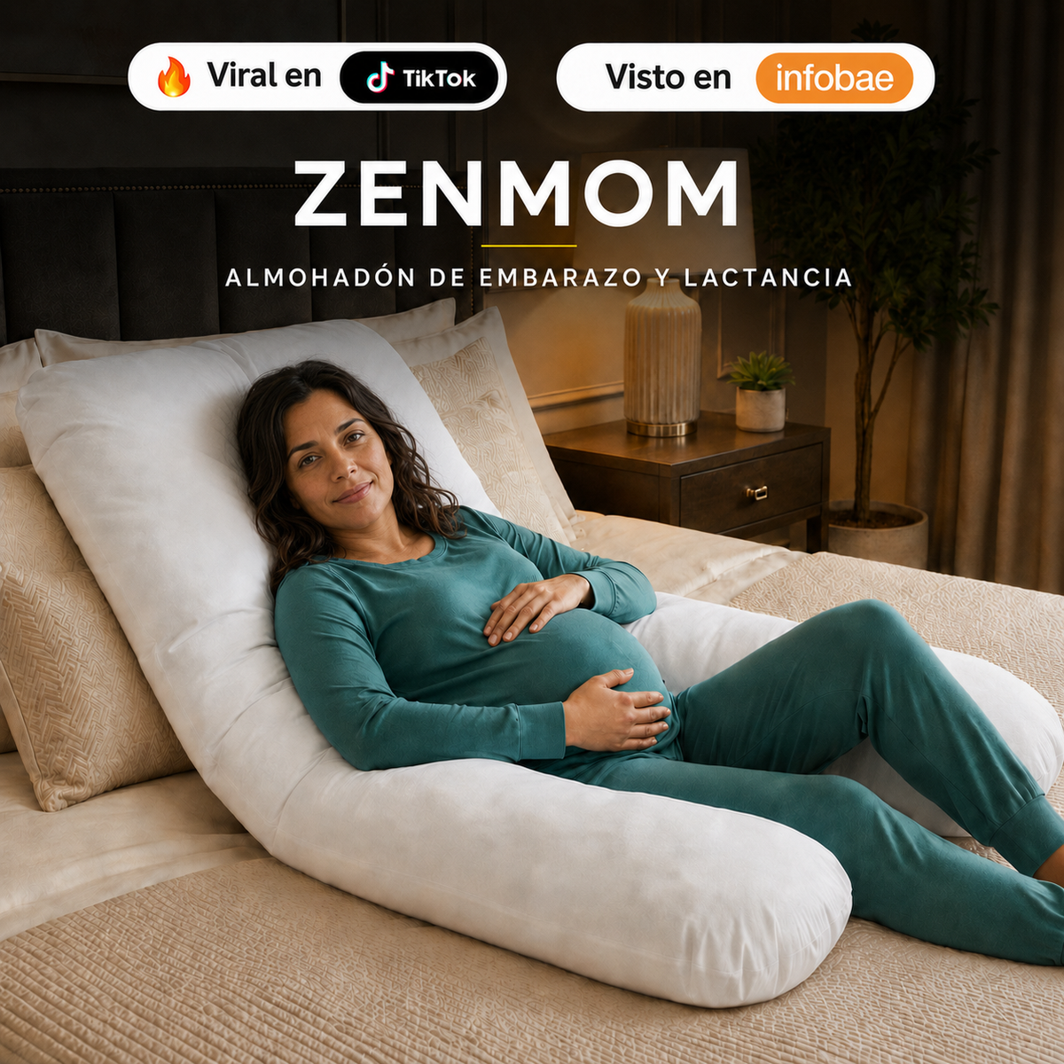 ZenMom - Almohadón Ergonómico de Embarazo y Lactancia