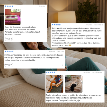 ZenMom - Almohadón Ergonómico de Embarazo y Lactancia